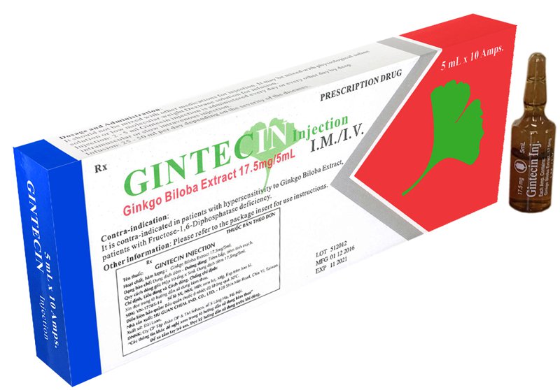 Gintecin ginkgo biloba extract 17.5mg/5ml Trung Quốc (H/10o/5ml)