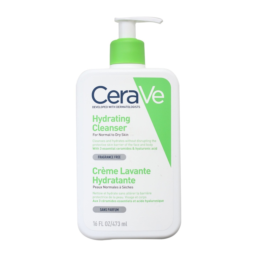 Sữa Rửa Mặt CeraVe Hydrating  Cleanser (Chai/473ml)  Xanh Lá