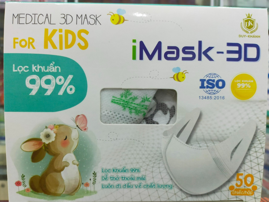 Khẩu trang Imask 3D trẻ em Duy Khánh (H/50c)