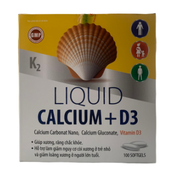 Liquid calcium + d3 Akopha (H/100v) màu vàng