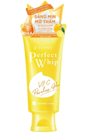 Perfect Whip sữa rửa mặt Vit C dưỡng sáng mờ thâm màu vàng (Tuýp/100g)