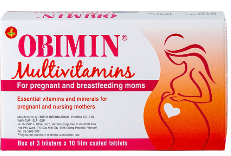 Obimin Multivitamins cho bà mẹ mang thai và cho con bú United (H/30v) 