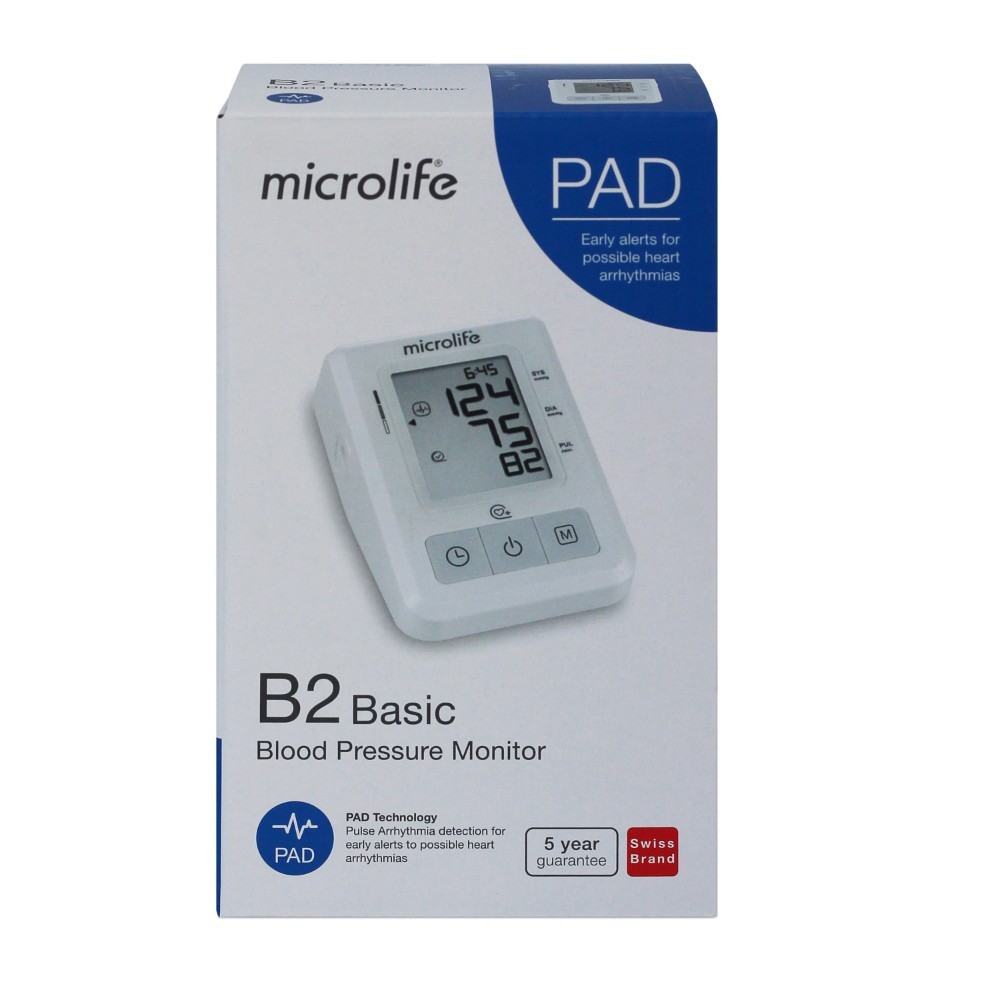 Microlife Pad B2 Basic Máy Đo Huyết Áp Bắp Tay Tự Động Thụy Sĩ (H/1 Cái)