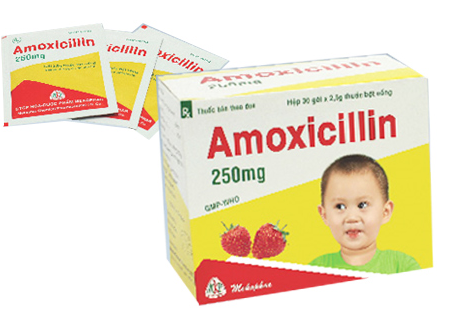 Amoxicillin 250mg Mekophar (H/30gói/2.5g)