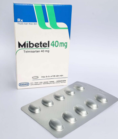 Mibetel Telmisartan 40mg Hasan (H/30v) màu xanh trắng