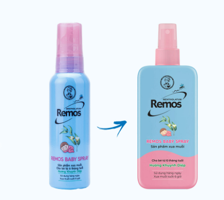 Remos baby xịt xua muỗi hương ngẫu nhiên  Rohto (Lọ/70ml) nắp hồng