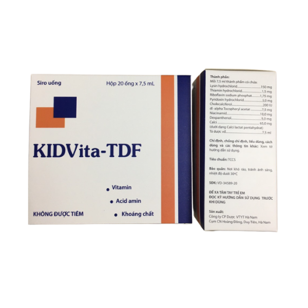 KIDVita TDF ống Hà Nam (H/20o/7.5ml) Date 01/2027