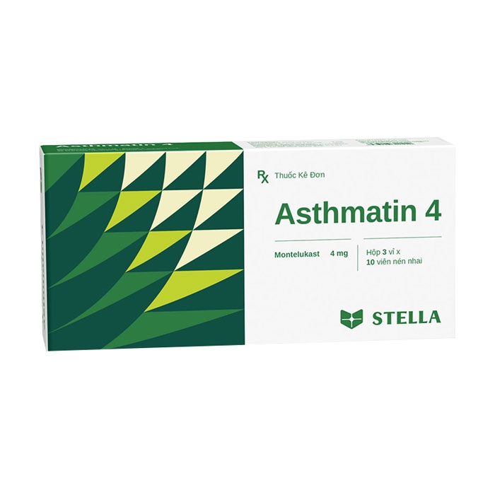 Asthmatin Montelukas 4mg viên nén Stella (H/30v) date 12/2027