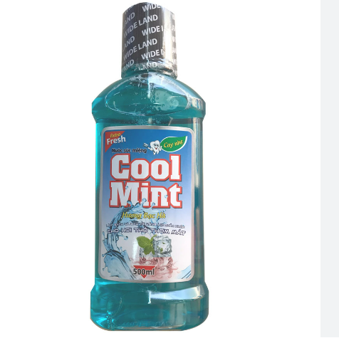 Nước súc miệng Cool Mint Hương Bạc Hà Wide Land (Chai/500ml)