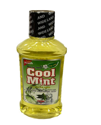 Nước súc miệng Cool Mint Hương Trà Xanh Wide Land (Chai/500ml)