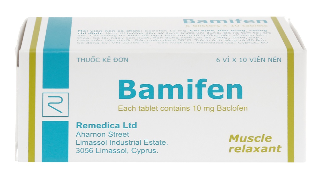 Bamifen Baclofen 10mg Remedica (H/60v)
