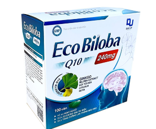 Eco Biloba Q10 240mg Đại Uy (H/100v) Trắng 