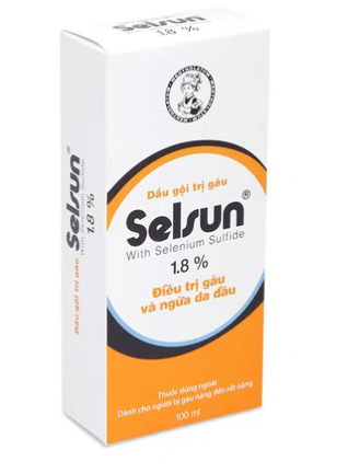 Selsun 1.8% dầu gội trị gàu (Chai/100ml) TRẮNG CAM