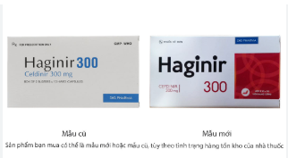 Haginir Cefdinir 300mg DHG pharma (H/20v) date 06/2025