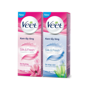 Kem tẩy lông Veet Silk & Fresh (Tuýp/50g) date 05/2025