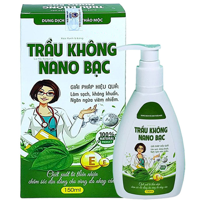 Dung Dịch Vệ Sinh Thảo Mộc Trầu Không Nano Bạc (L/150ml)