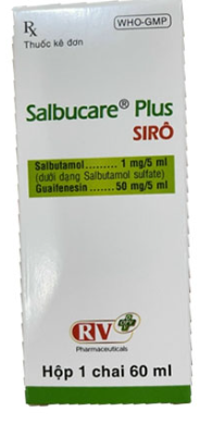 Salbucare Plus Salbutamol siro OPV (Lọ/60ml) date 02/2025