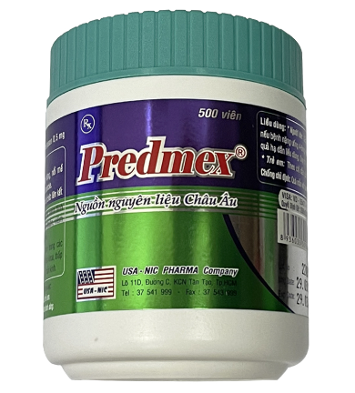 Predmex Dexamethason 0.5mg (nắp xanh) Nic Pharma (Lọ/500v)