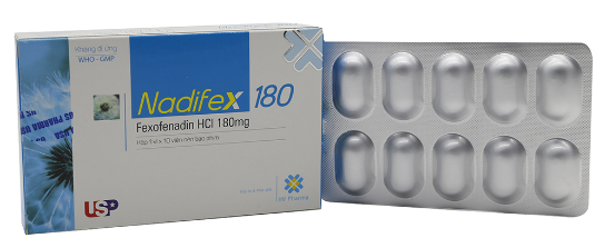 Nadifex Fexofenadin 180mg USP (H/10v)
