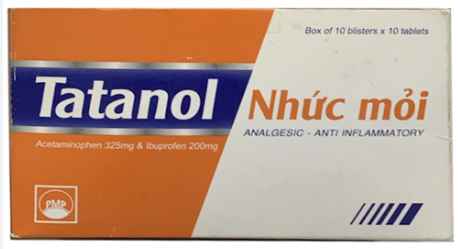Tatanol nhức mỏi Acetaminophen 325mg PMP (H/100v)