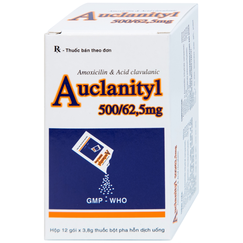 Auclanityl 500/62.5mg Tipharco Tiền Giang (H/12gói/3.8g) Date 12/2027