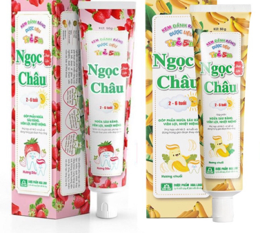 Kem đánh răng Ngọc Châu trẻ em 2-6 tuổi Hoa Linh (Tuýp/50g)