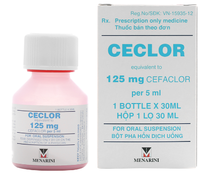 Ceclor 125mg/5ml Menarini (Lọ/30ml) Date 09/2025