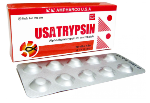 Usatrypsin Alphachymotrypsin 4.2mg AMPHARCO U.S.A ( H/20v) Date 05/2026