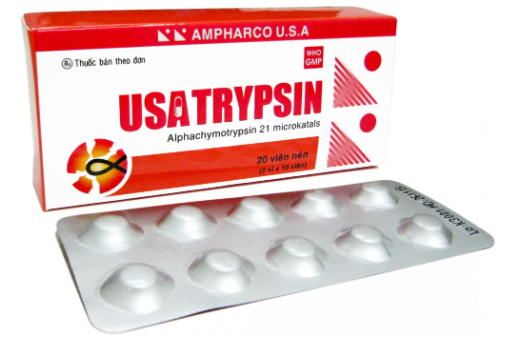 Usatrypsin Alphachymotrypsin 4.2mg AMPHARCO U.S.A ( H/20v)