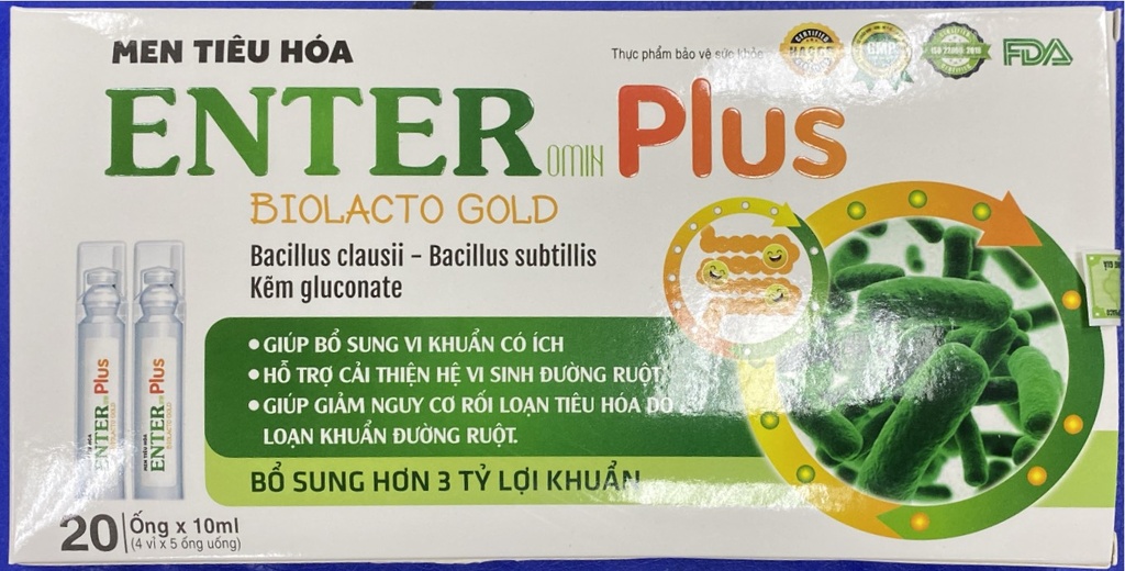 Enteromin Gold Plus Biolacto 3 tỷ lợi khuẩn Trường Đại Hưng (H/20o/10ml)