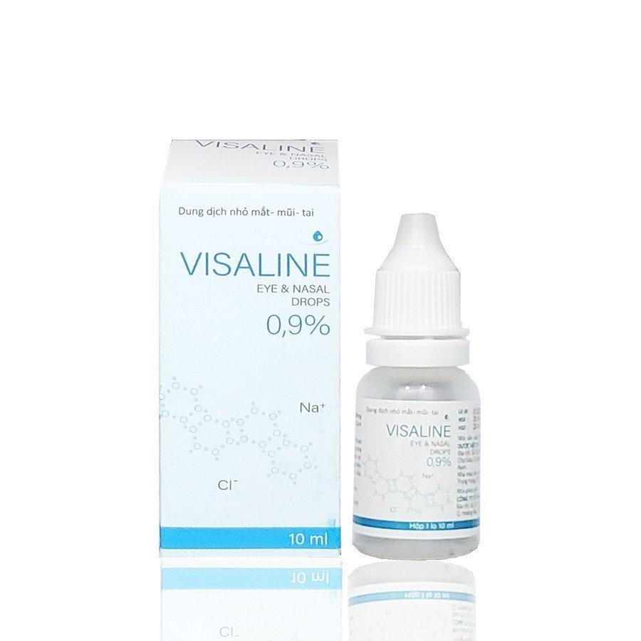 Visaline Natri Clorid muối nhỏ mắt Trung Thành (Cọc/20lo/10ml) Cọc to