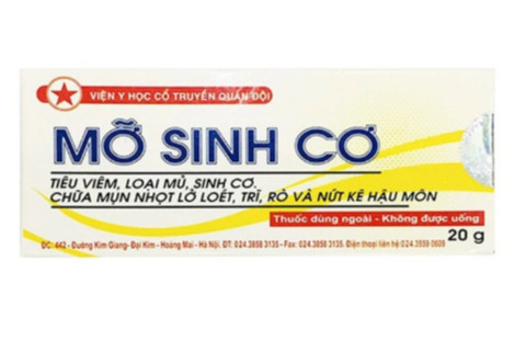 Mỡ sinh cơ (Tuýp/20g) Y học cổ truyền quân đội