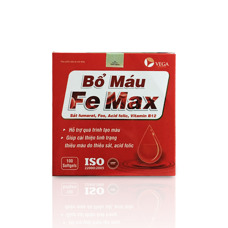 Bổ máu Fe Max Viên Nang Vega (H/100v)