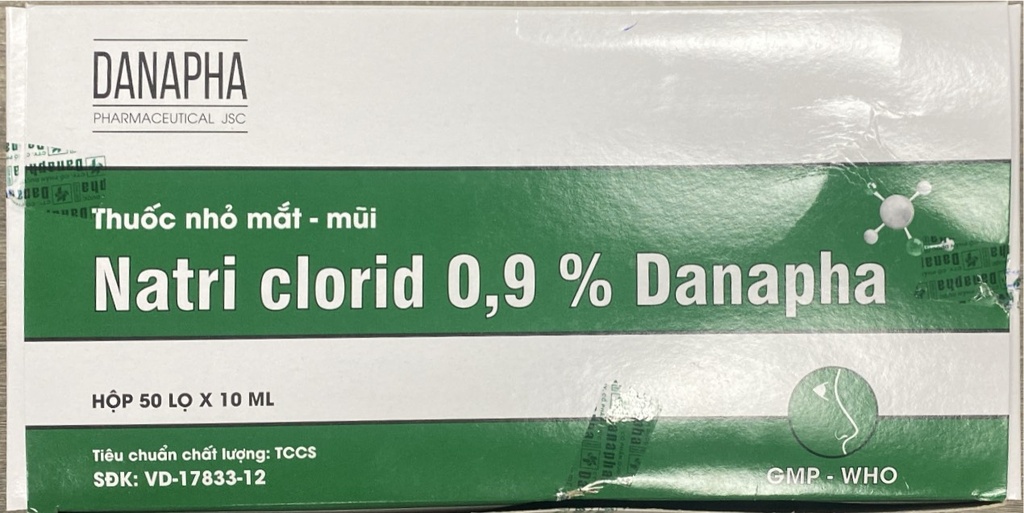 Natri clorid 0.9% Danapha (H/50lọ/10ml)