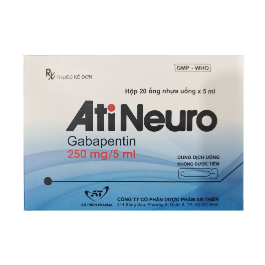 AtiNeuro Gabapentin 250mg/5ml An Thiên (H/20ống/5ml) Date 01/2026