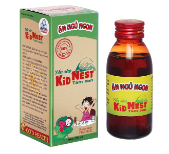 Yến sào Kid Nest tâm sen Ăn ngủ ngon (Lọ/120ml)