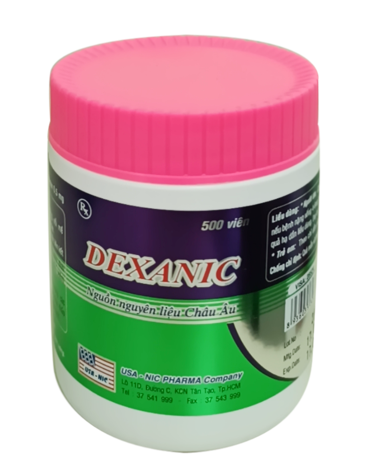 DEXANIC Dexamethason 0,5mg NIC (Lọ/500v)