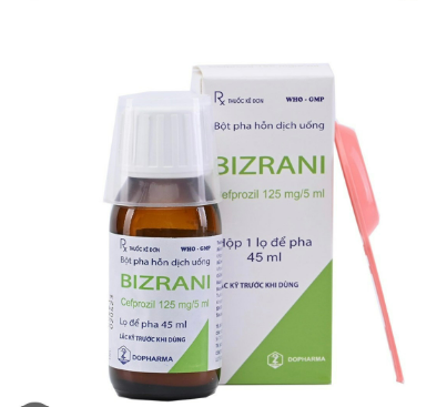 Bizrani cefprozil 125mg/5ml Dopharma (Lọ/45ml) Date 12/2027