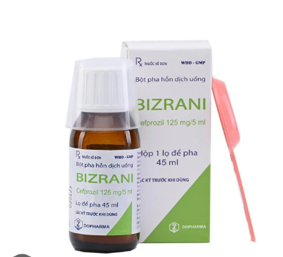 Bizrani cefprozil 125mg/5ml Dopharma (Lọ/45ml) date 12/2025