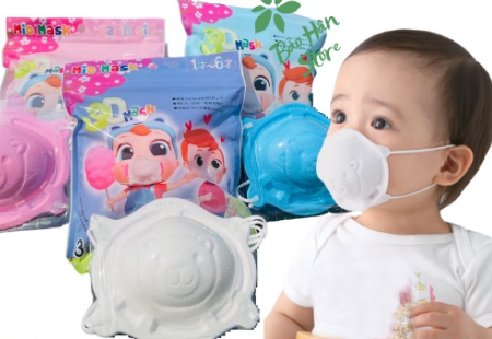 Khẩu trang con gấu 3D mask Miomask (Túi/3c)