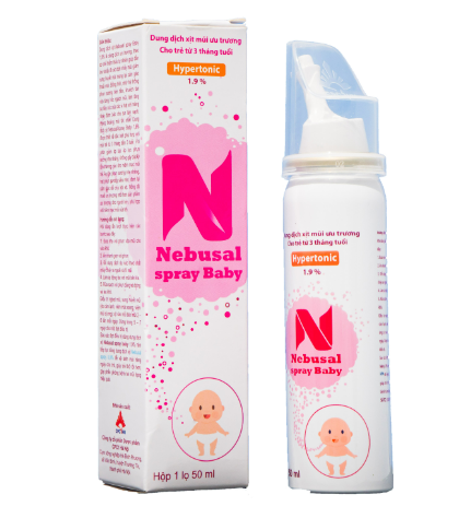 Xịt Mũi Nebusal Spray Baby 1.9% ( lọ/ 50ml) Date 12/2027