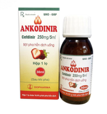 Ankodinir Cefdinir 250mg/5ml Dopharma (Lọ/30ml)