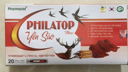 Philatop Yến Sào New Pharmacist ( H/20ống/10ml) yến đỏ