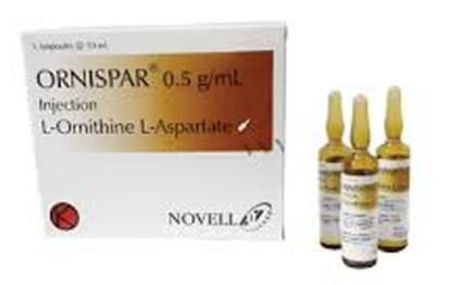 Ornispar L- Ornithin L- Aspartat 0.5g/ml tiêm Novell (H/5ống/10ml)