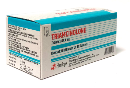 Triamcinolone 4mg Flamingo (H/100v) xanh dương 