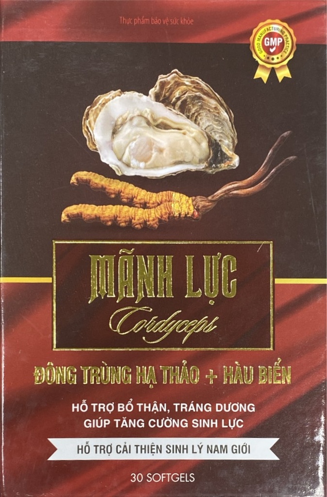 Mãnh lực Cordyceps đông trùng hạ thảo + hàu biển Akopha (Lọ/30v)