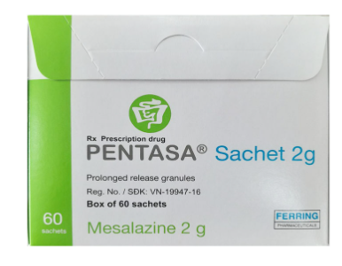 Pentasa Mesalazine 2g Thụy Sỹ (H/60gói) date 03/2025