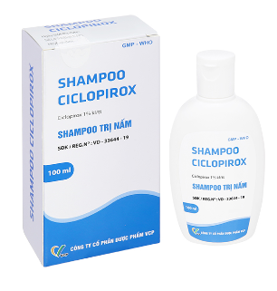 Shampoo Ciclopirox 1% dầu gội trị nấm VCP (Chai/100ml)