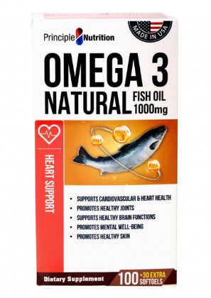 Omega 3 natural Fish oil 1000mg Hoa Kỳ (Lọ/100v)