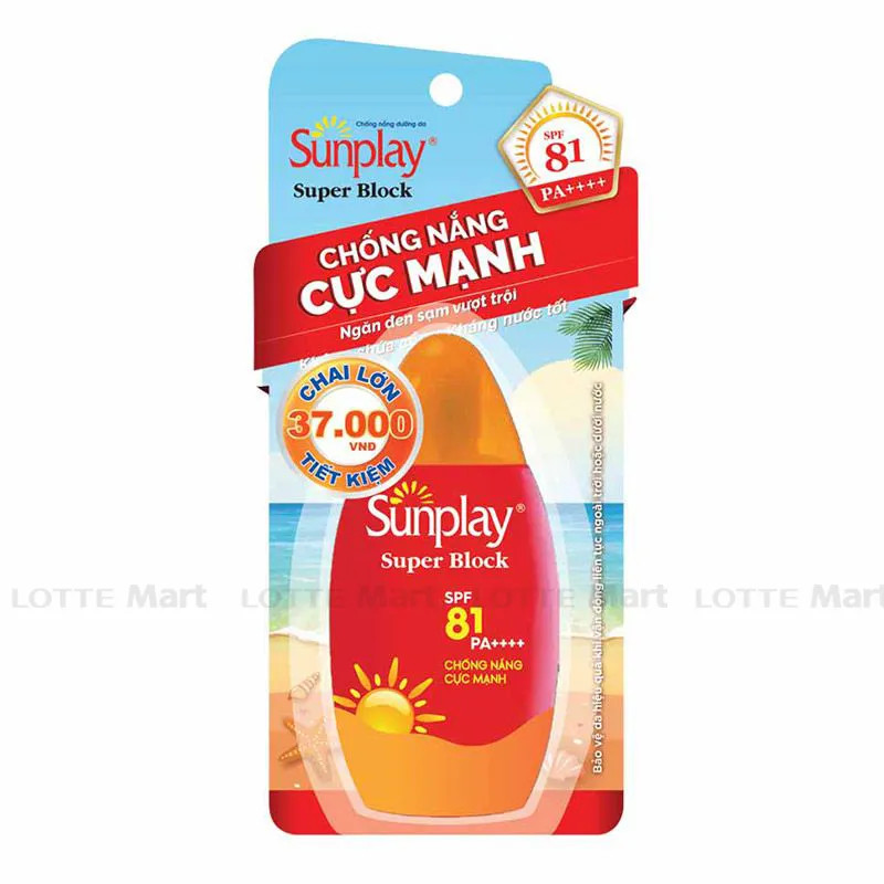 Sunplay Super Block SPF 81+ kem Chống Nắng (Tuýp/70g) Tuýp to